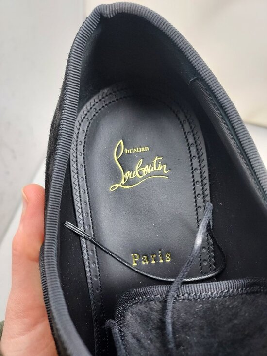 Christian Louboutin Greggo Mens Black Cap Toe Oxford Shoe main image 6